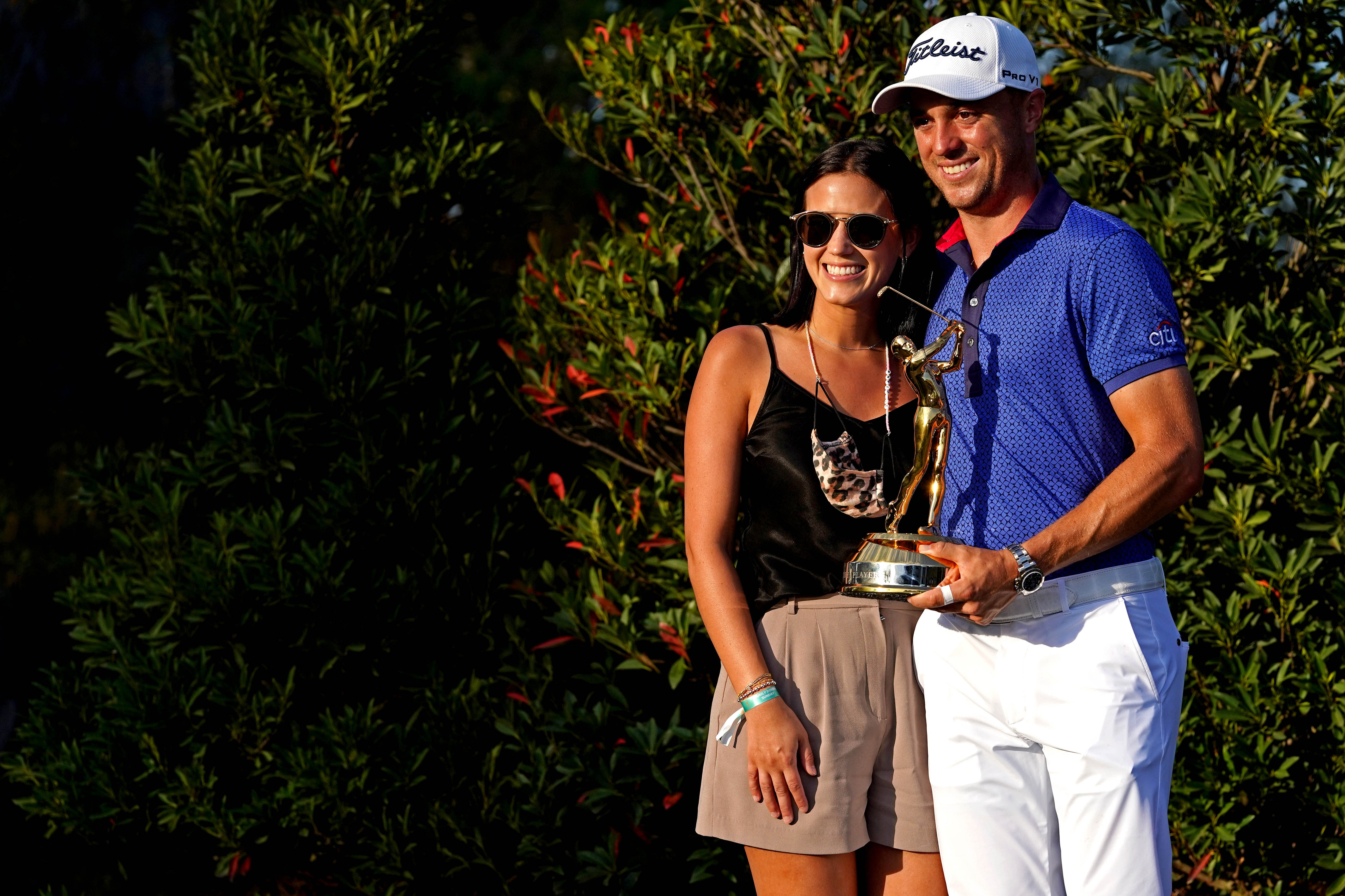 Justin Thomas and wife Jillian Thomas at the Players Championship 2021 (Source: Imagn)