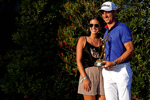 Justin Thomas and wife Jillian Thomas at the Players Championship 2021 (Source: Imagn)