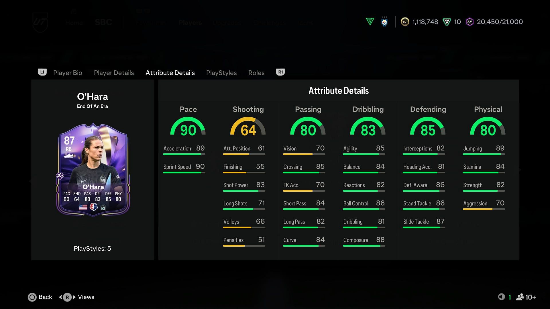 The card has amazing stats (Image via EA Sports)