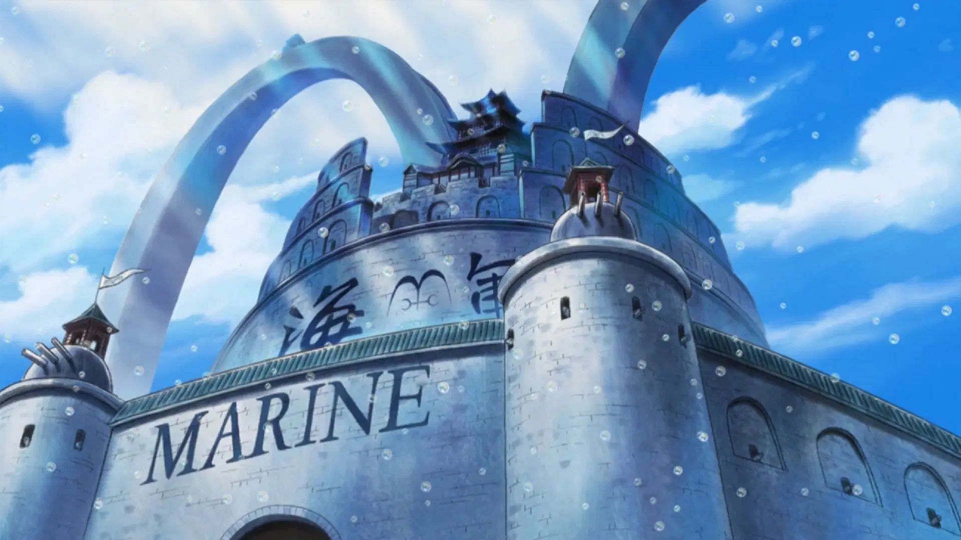 The Marine headquarters as shown in the anime (Image via Toei Animation)