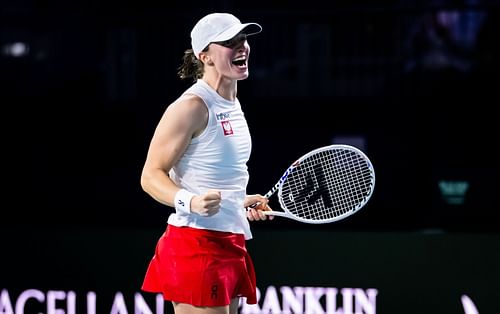 Iga Swiatek at the Billie Jean King Cup Finals (Image: Getty)