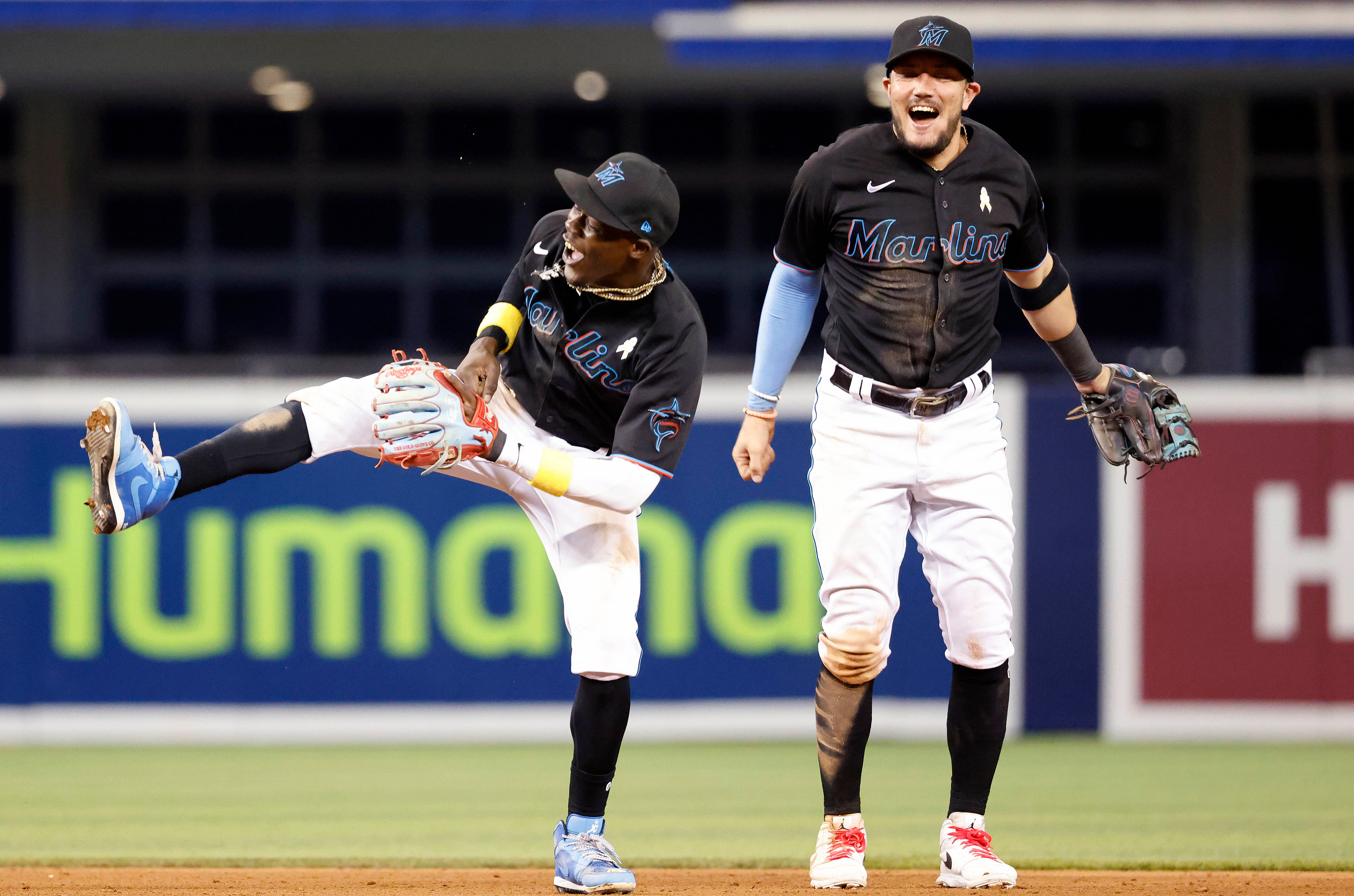 Miguel Rojas and Jazz Chisholm Jr. Wre teammates at Miami Marlins for three seasons (Photo Credit: IMAGN)