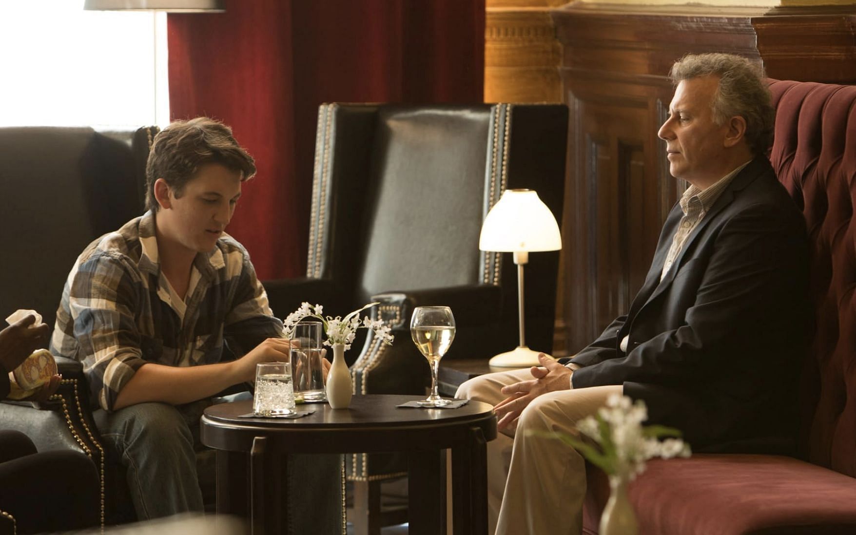 Paul Reiser and Miles Teller in Whiplash (Image via Bold Films, Whiplash Productions)