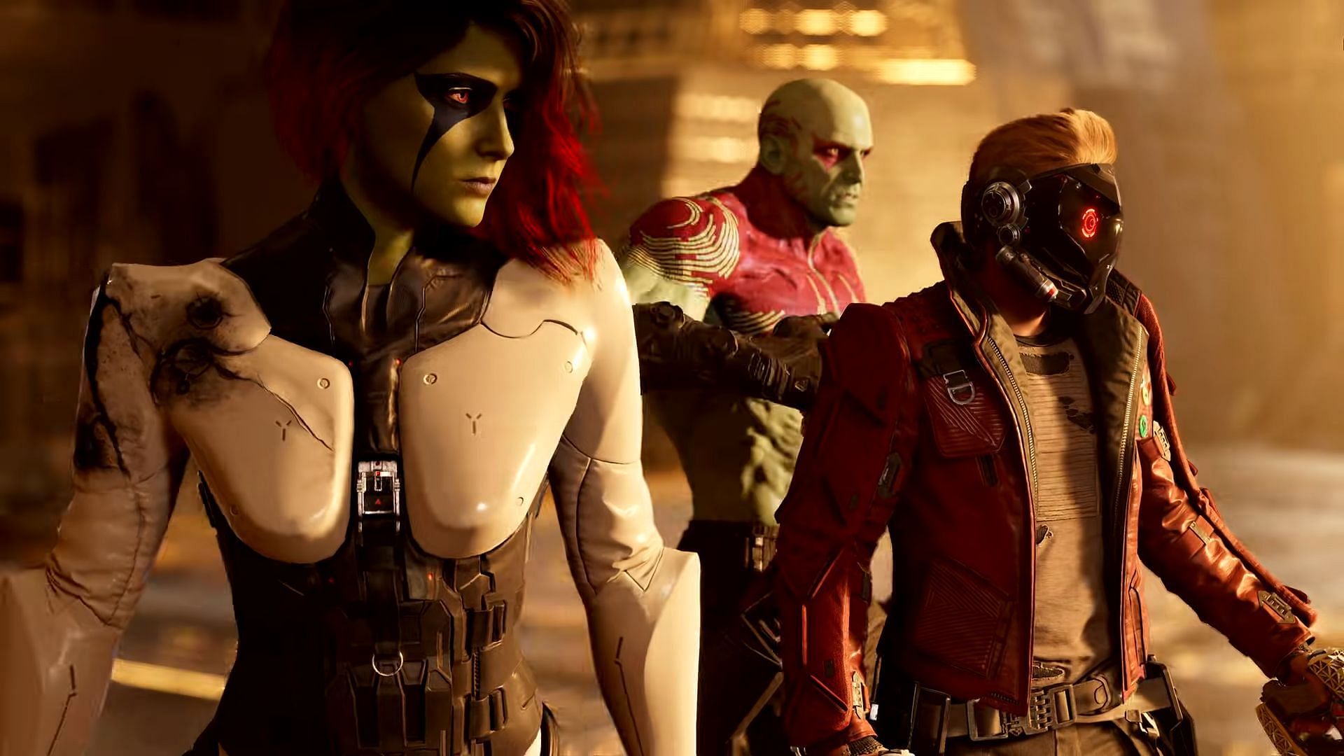 Marvel's Guardians of the Galaxy nails down the core of the titular space-faring team. (Image via Eidos-Montréal)