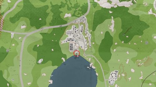 The camera planting location on Woods. (Image via Battlestate Games || Map Genie)