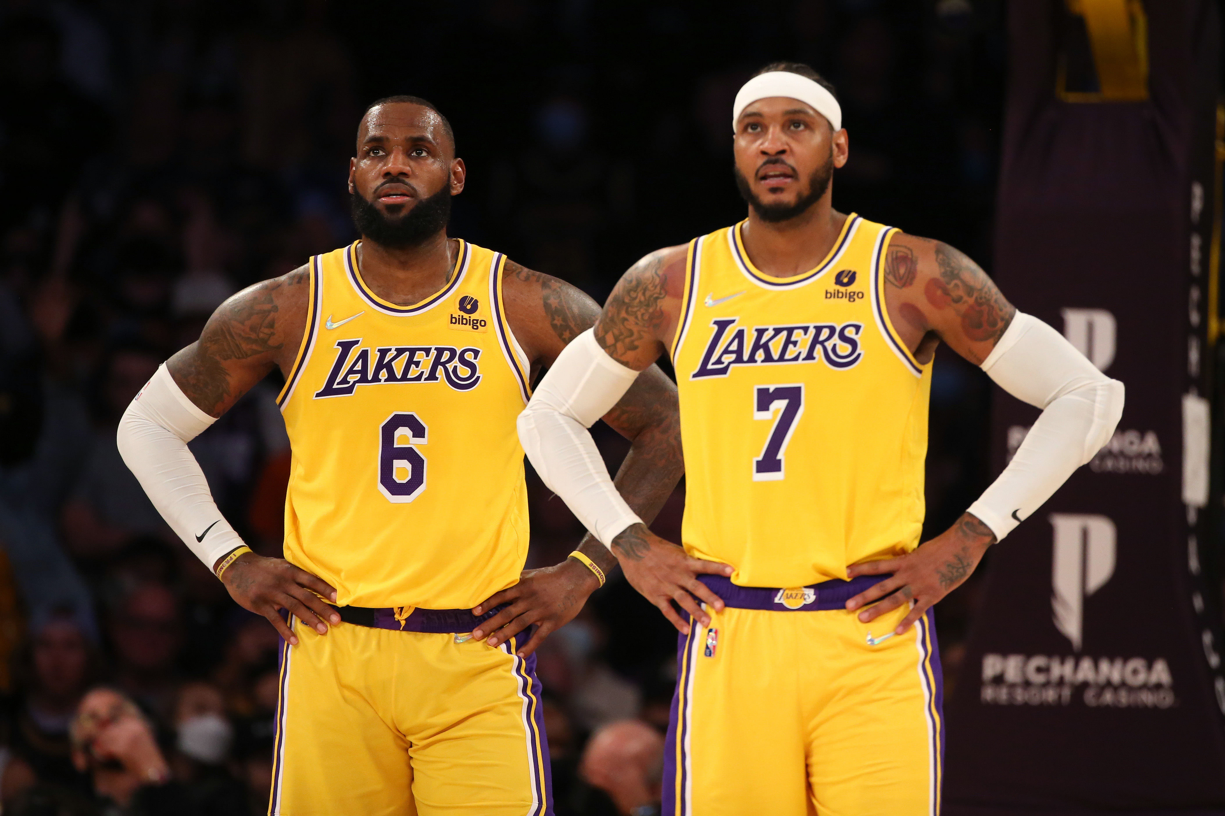 Carmelo Anthony and LeBron James on the Lakers (NBA: Sacramento Kings at Los Angeles Lakers - Source: Imagn)