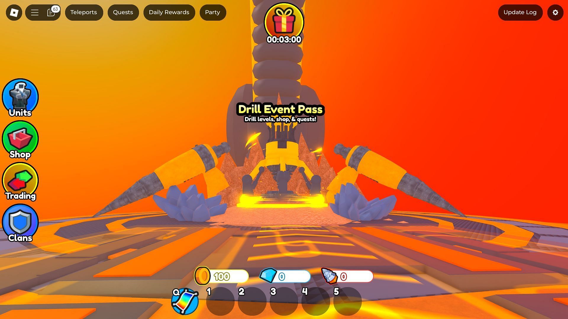 You can check out and collect rewards through this portal in Toilet Tower Defense (Image via Roblox)