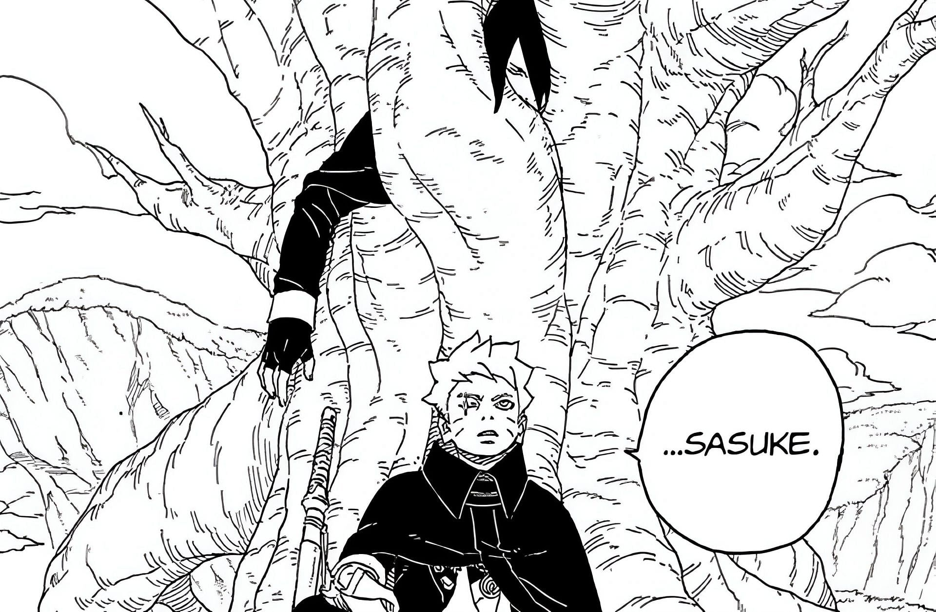 Sasuke as seen in the manga (Image via Shueisha)