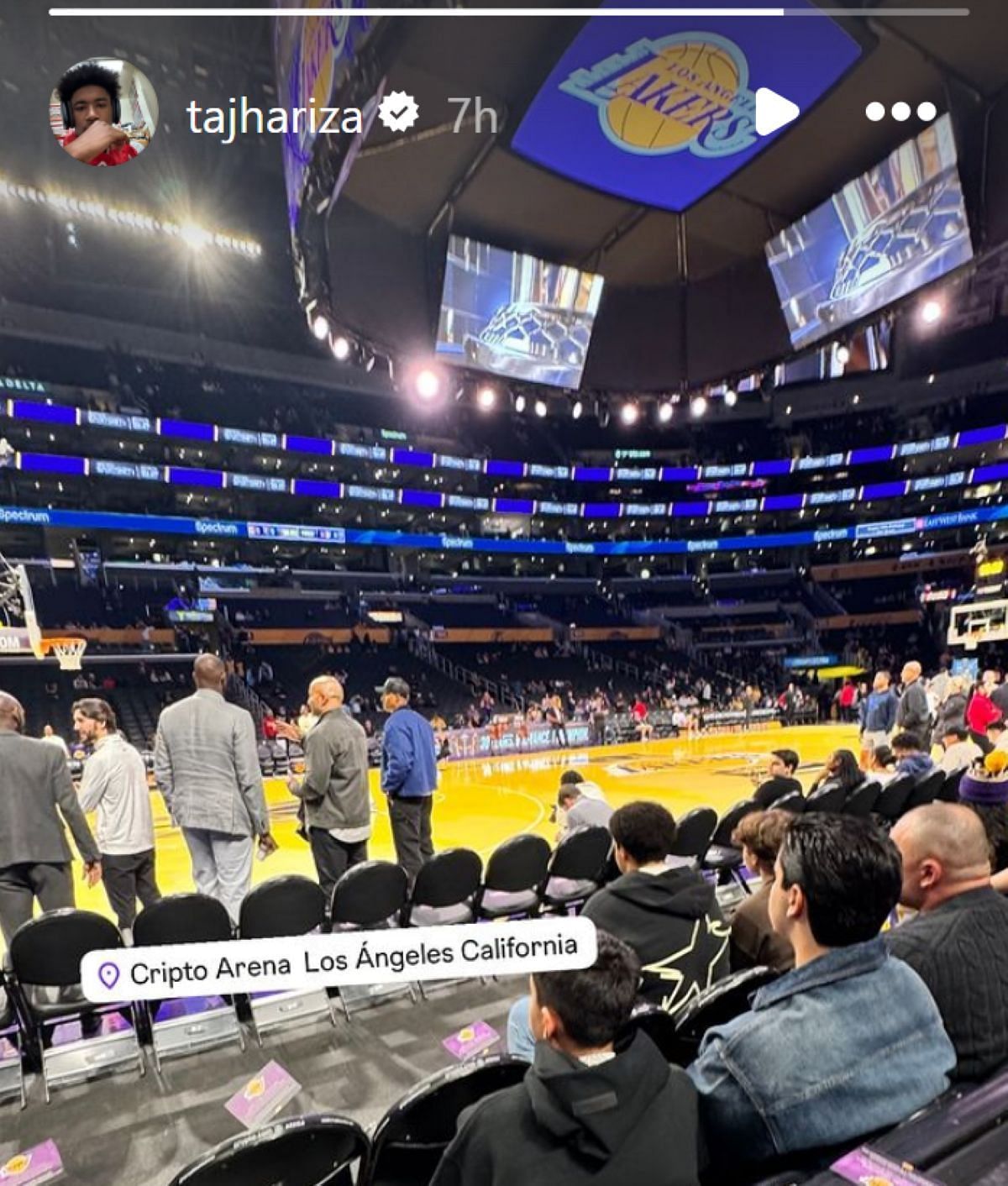 Photo: Trevor Ariza&#039;s son Tajh Ariza shares snap from Lakers&#039; game vs Oklahoma City Thunders