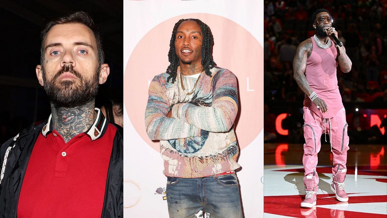 Adam22(Photo by Jerritt Clark/Getty Images for French Montana), Bricc Baby (Photo by Victoria Sirakova/Getty Images), and Gucci Mane (Photo by Paras Griffin/Getty Images)