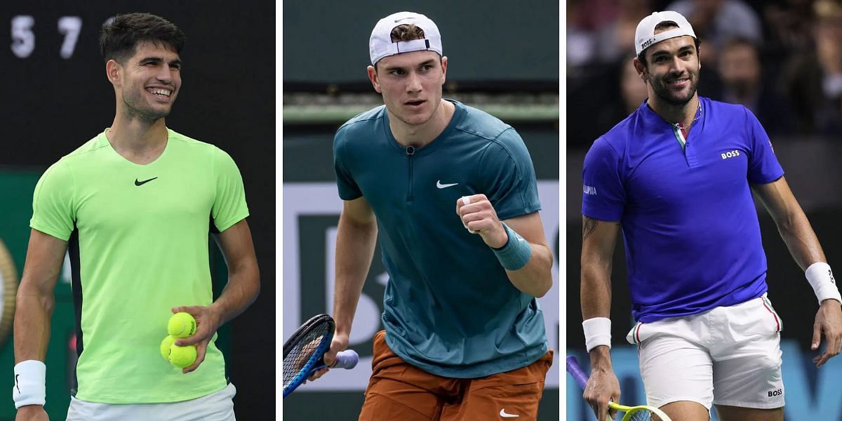 Carlos Alcaraz, Jack Draper, and Matteo Berrettini are among the ATP Awards 2024 nominees. (Photos: Getty)