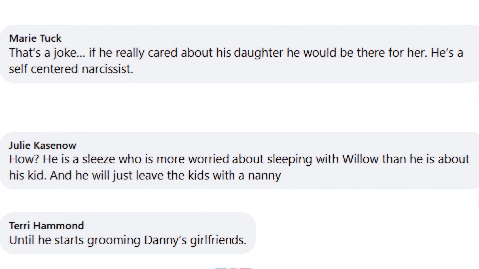 Fans commenting on Drew&#039;s parenting history (Image via Facebook/@General Hospital Fans Official)