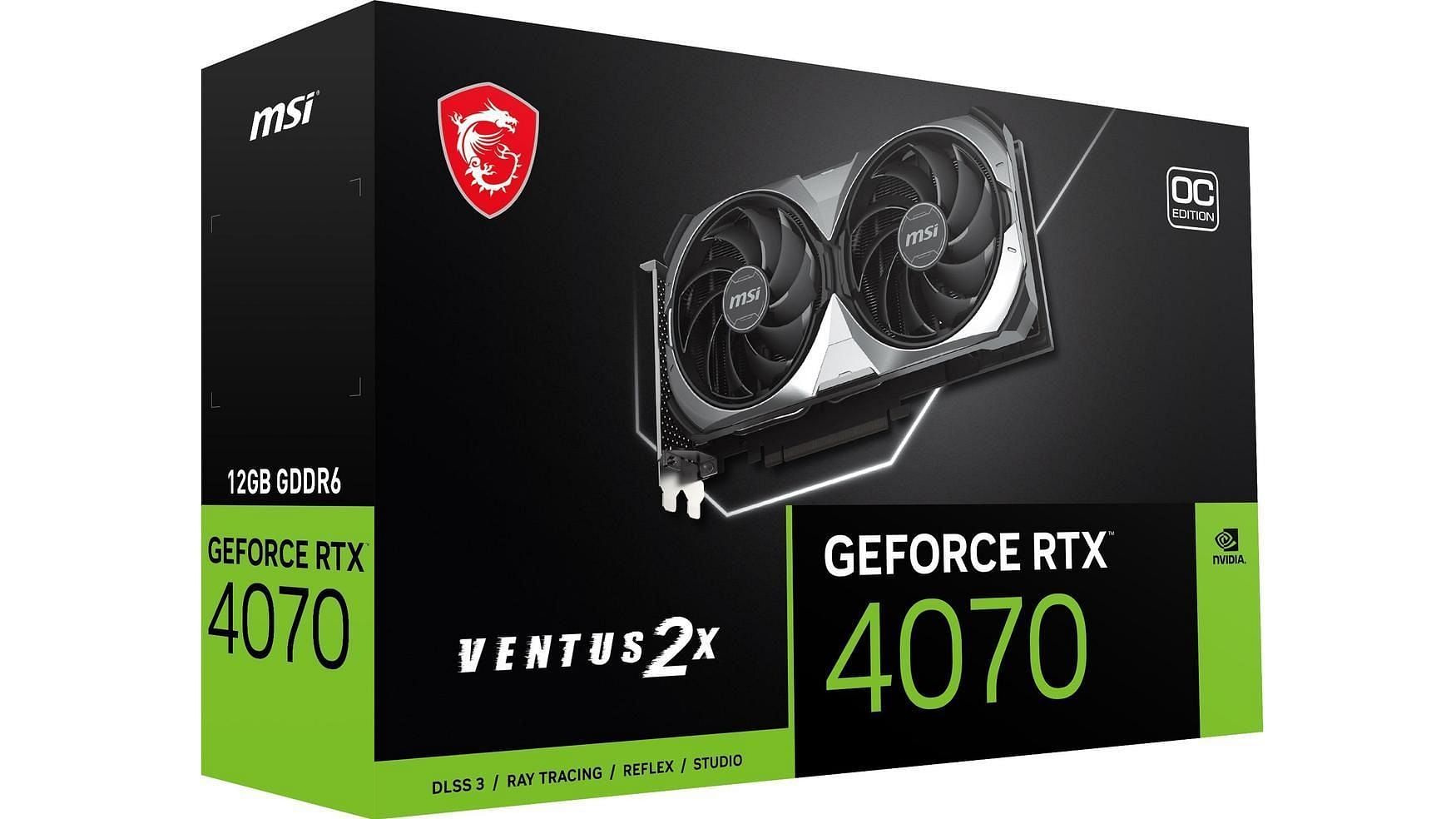 MSI Ventus RTX 4070&#039;s box (Image via MSI)