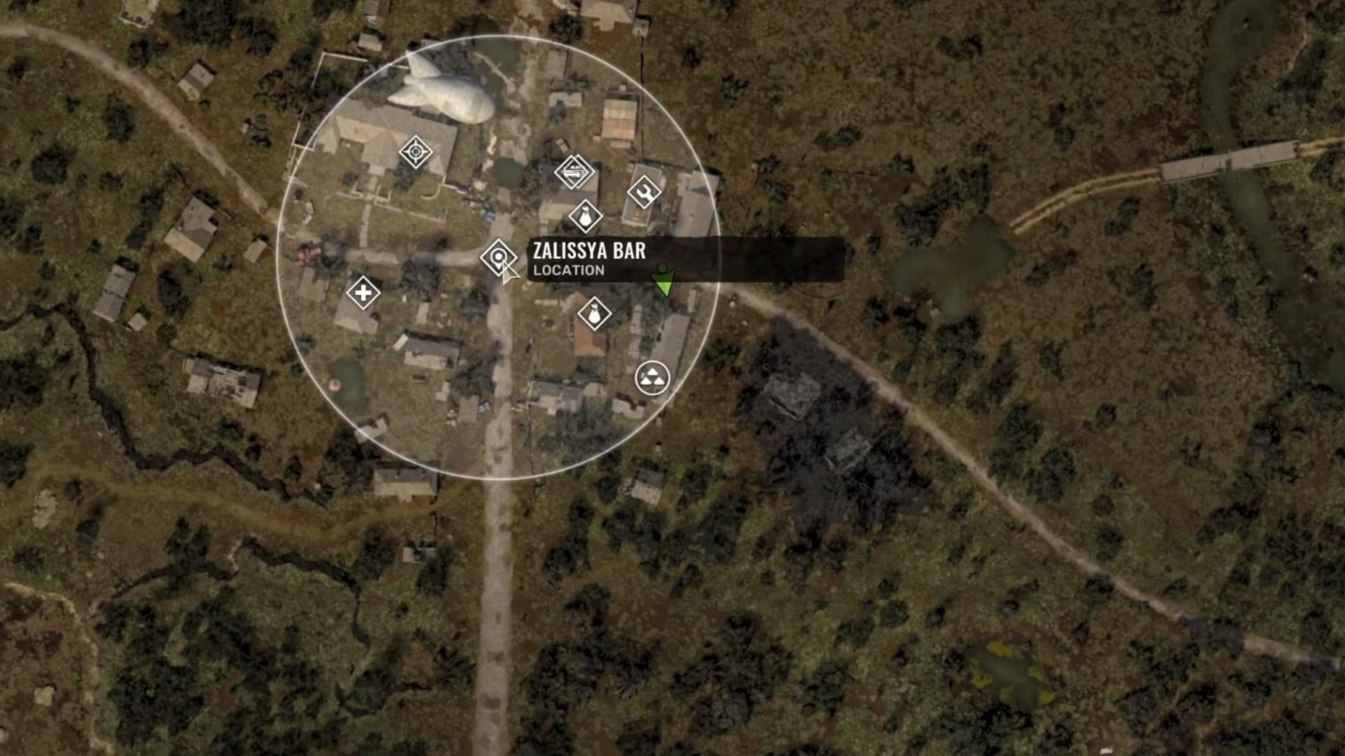 Whereabouts for Zalissya Bar Stash in Stalker 2 (Image via GSC Game World)