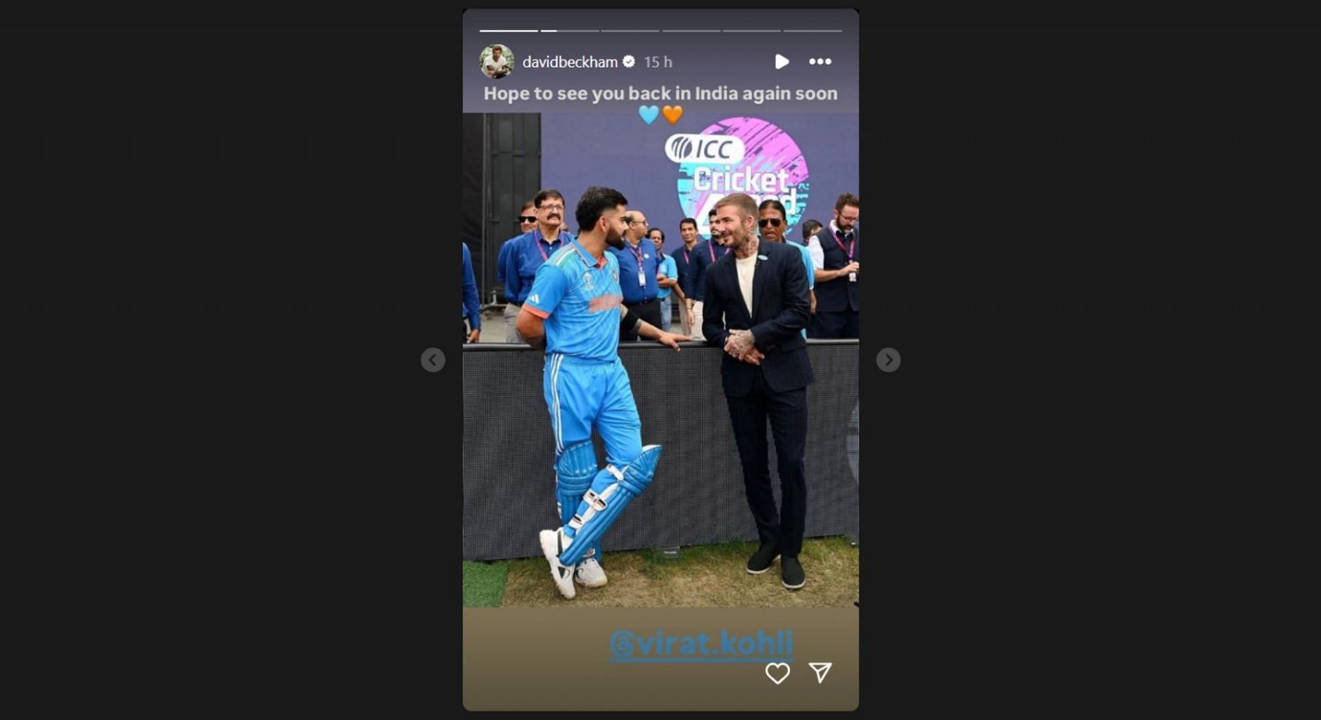 David Beckaham&#039;s IG story. [Pic credits: @davidbeckham on Instagram]