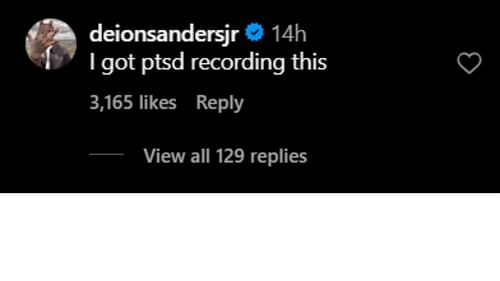 Deion Sanders Jr.'s comment