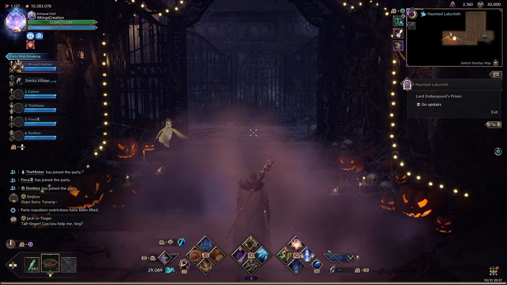 You will face quite a few enemies with pumpkin heads in the Haunted Labyrinth (Image via NCSoft | YouTube/@AKingsCreation)