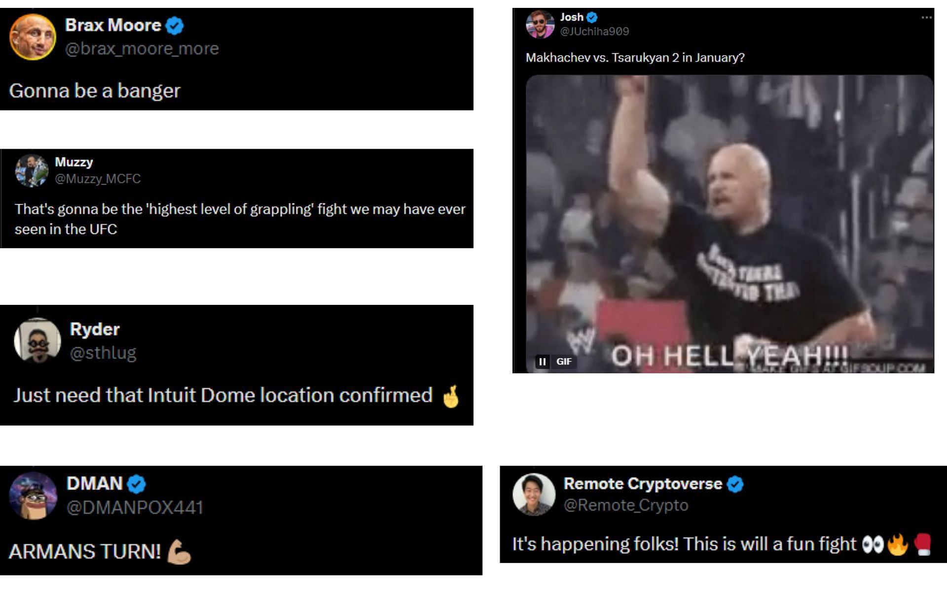 Fans reaction comments regarding Makhachev vs. Tsarukyan 2 [Screenshots courtesy: @SpinninBackfist on X]