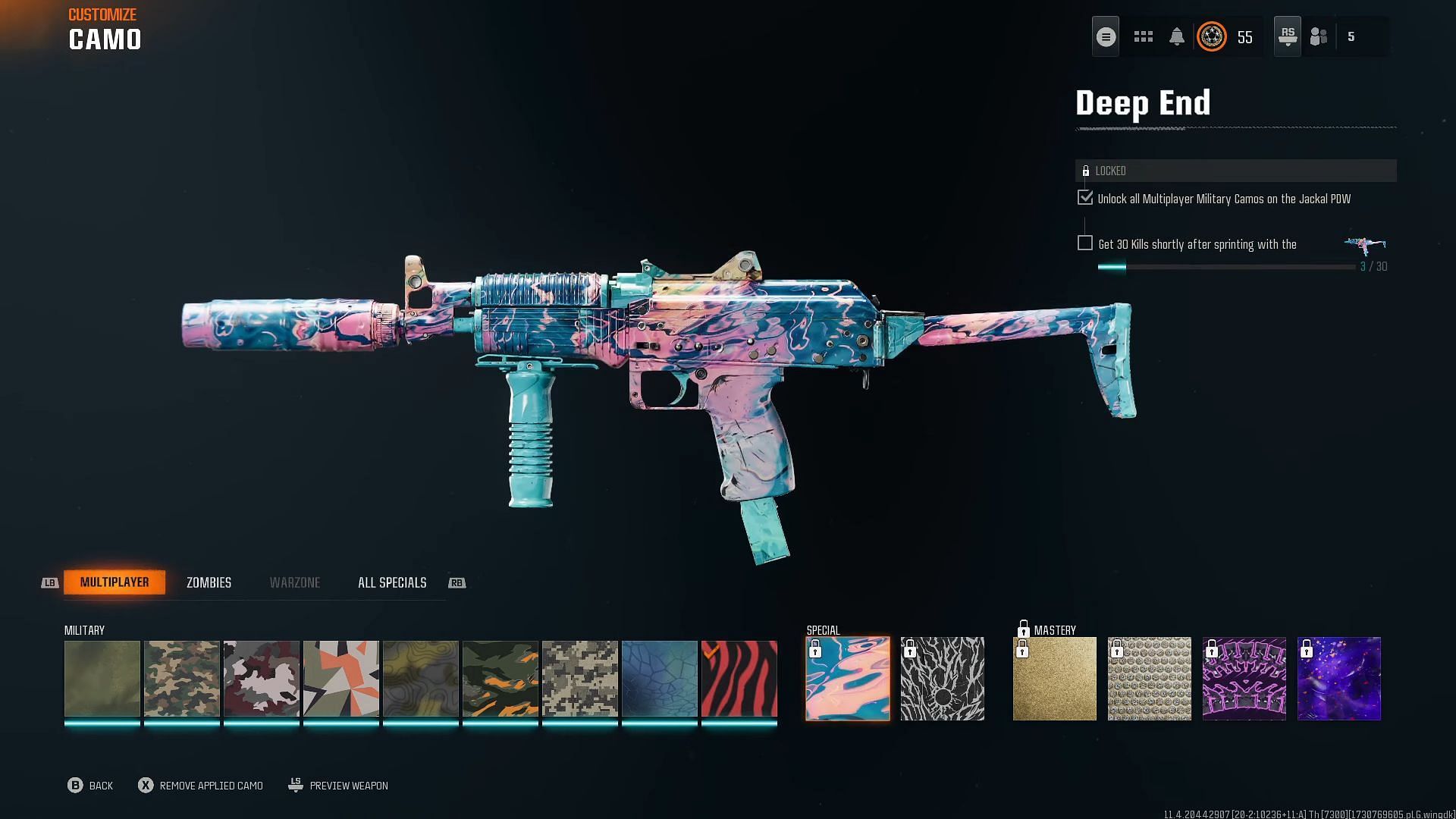 Deep End is one of the best camos to unlock in Black Ops 6 (Image via Activision)