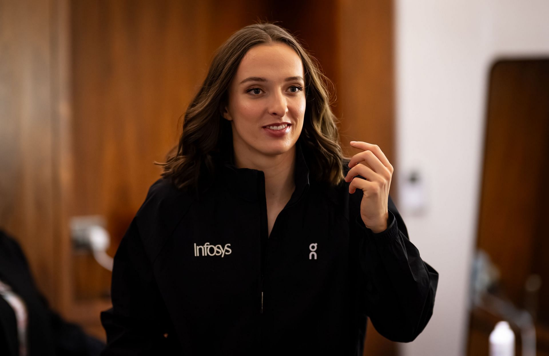 Swiatek before a photoshoot at the WTA Finals 2024 -Source: Getty 2024 China Open - Day 9 - Source: Getty