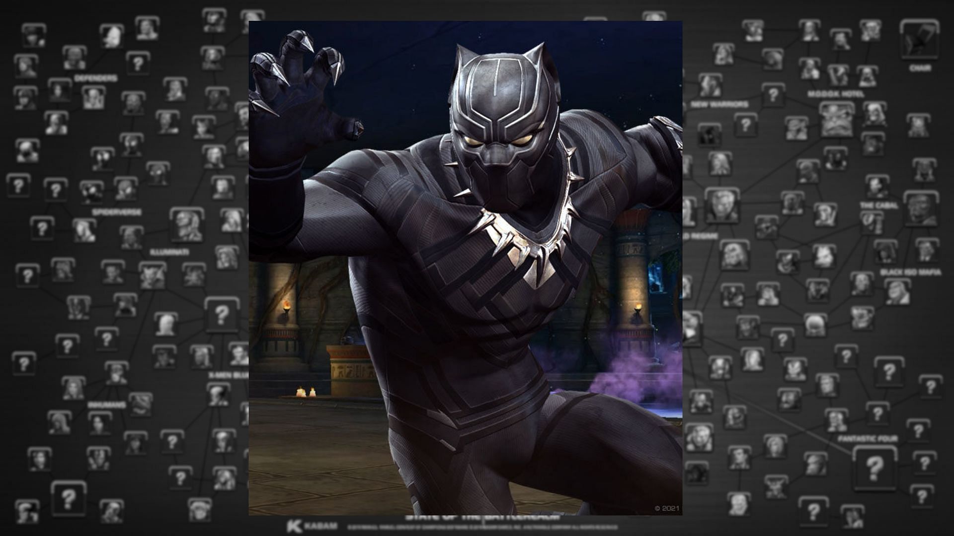 Black Panther (Civil War) is a complex character who can dodge and use his attacks to kick and punch (Image via Kabam Games, Inc.)