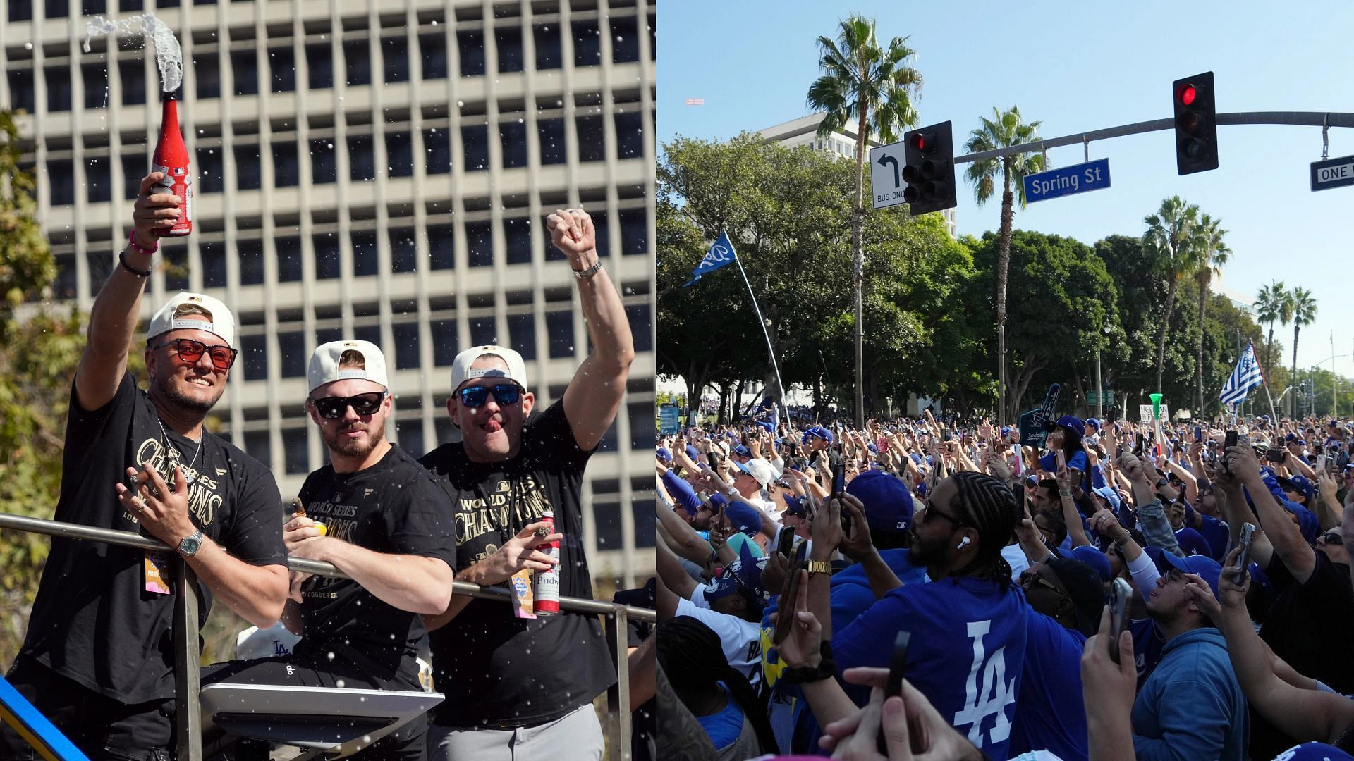 Thousands of Dodgers fans packed the streets of Los Angeles to celebrate their World Series title (Photo Source: IMAGN)