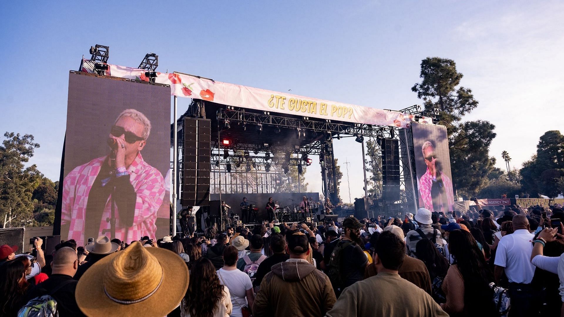 A view of the atmosphere during the Besame Mucho Festival at Dodger Stadium on December 02, 2023, in Los Angeles, California. (Image via Getty/Scott Dudelson)