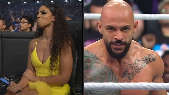 Samantha Irvin reacts after fan says Ricochet can't "carry" her