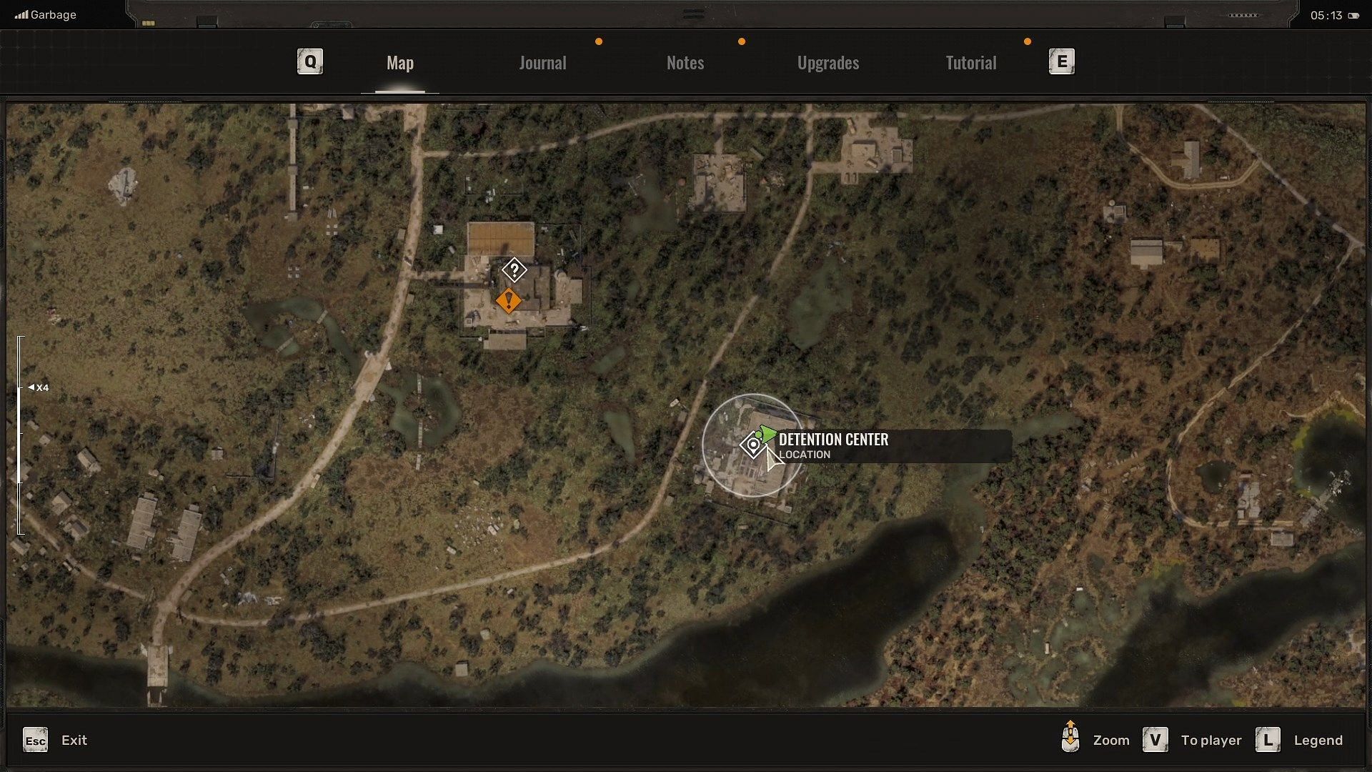 The Detention Center location on the map (Image via GSC Game World)