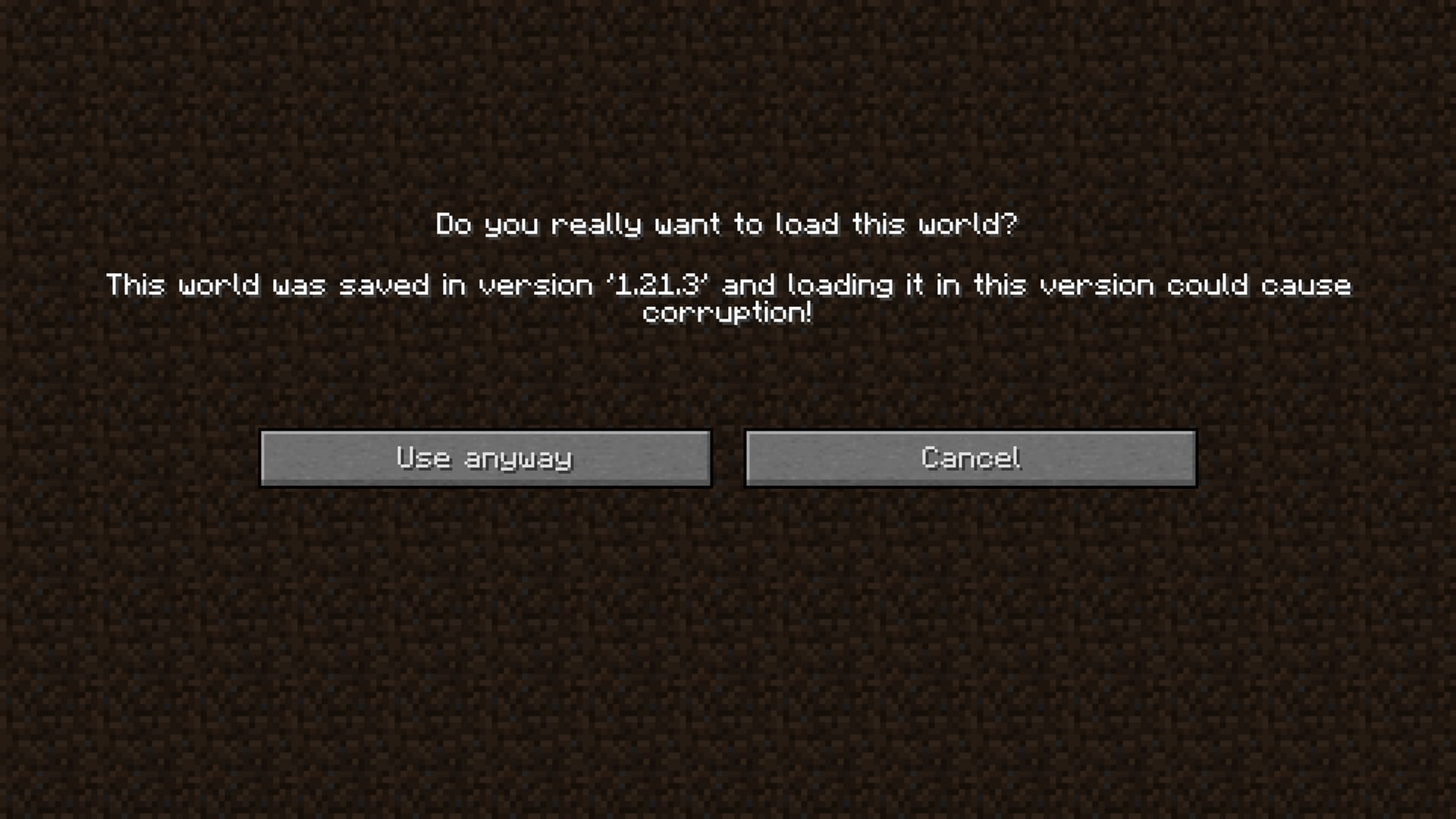 Ignore the warnings and proceed with the conversion (Image via Mojang Studios)