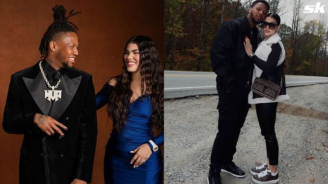 In Photos: Ronald Acuna Jr.'s wife Maria Laborde matches Braves superstar's head-to-toe look on private jet getaway