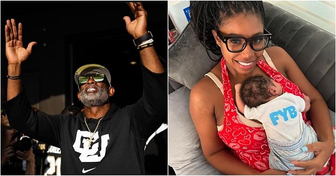 Deion Sanders embraces newborn grandson's matching attributes in fun-filled video with daughter Deiondra