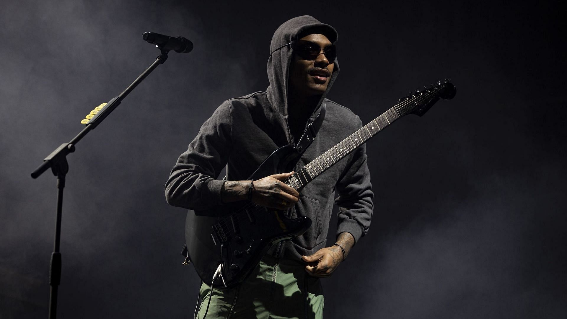 Steve Lacy performs at the Laneway Festival on February 11, 2024, in Perth, Australia. (Image via Getty/Matt Jelonek)