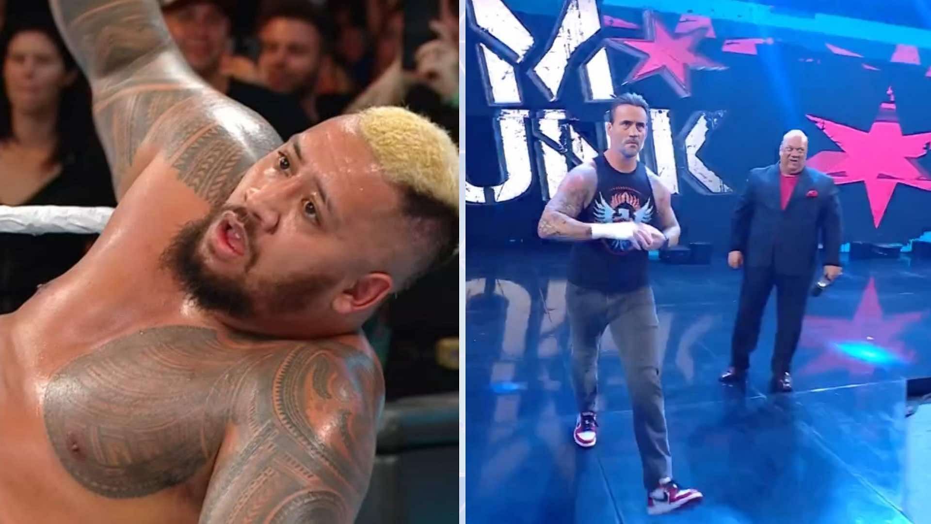 Solo SIkoa (left) and CM Punk with Paul Heyman (right) [Image Credits: WWE.com]