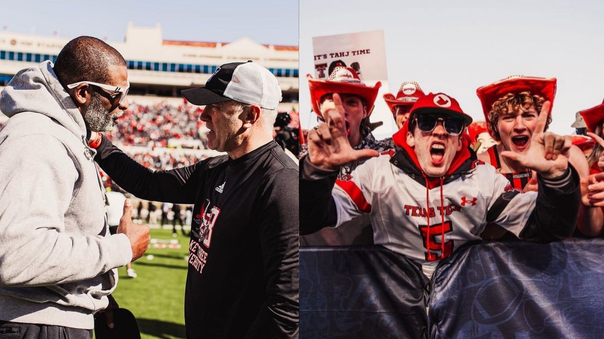 Joey McGuire and Texas Tech fans (Texas Tech