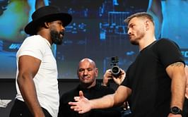 Jon Jones refuses to shake Stipe Miocic's hand over alleged comment about his kids: "That was a direct attack to me"