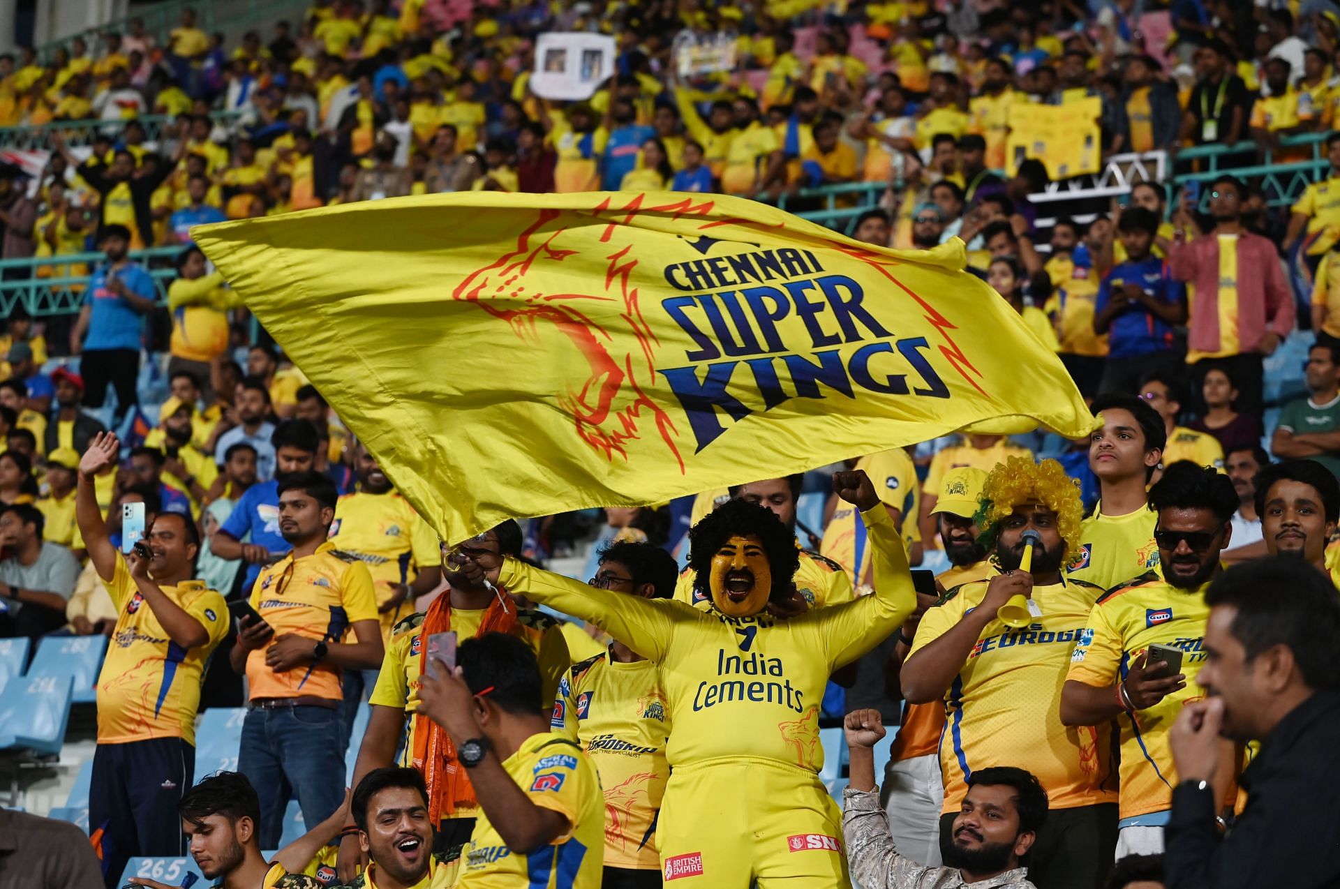 Excited Cricket Fans During LSG VS CSK IPL Match At Atal Bihari Vajpayee Ekana International Cricket Stadium - Source: Getty