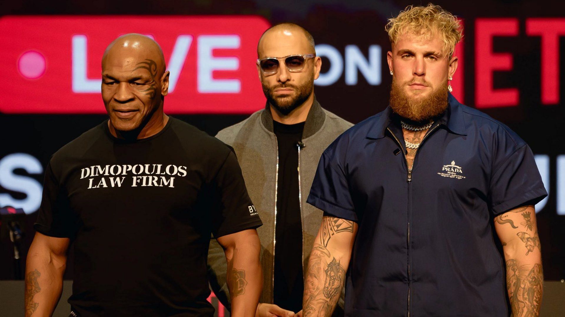 Jake Paul and Mike Tyson seen ahead of their match (Image via X/@Jake Paul)