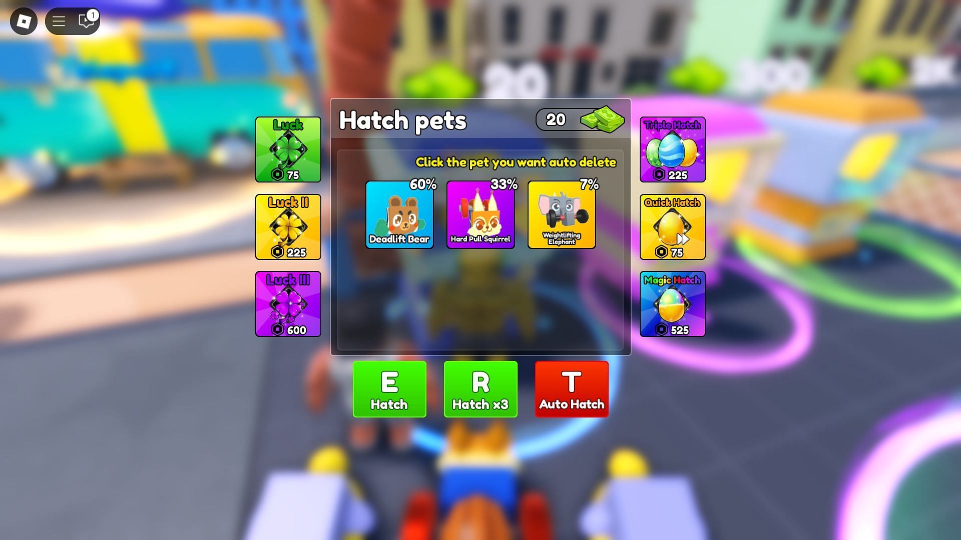 You can summon pets from here (Image via Roblox)