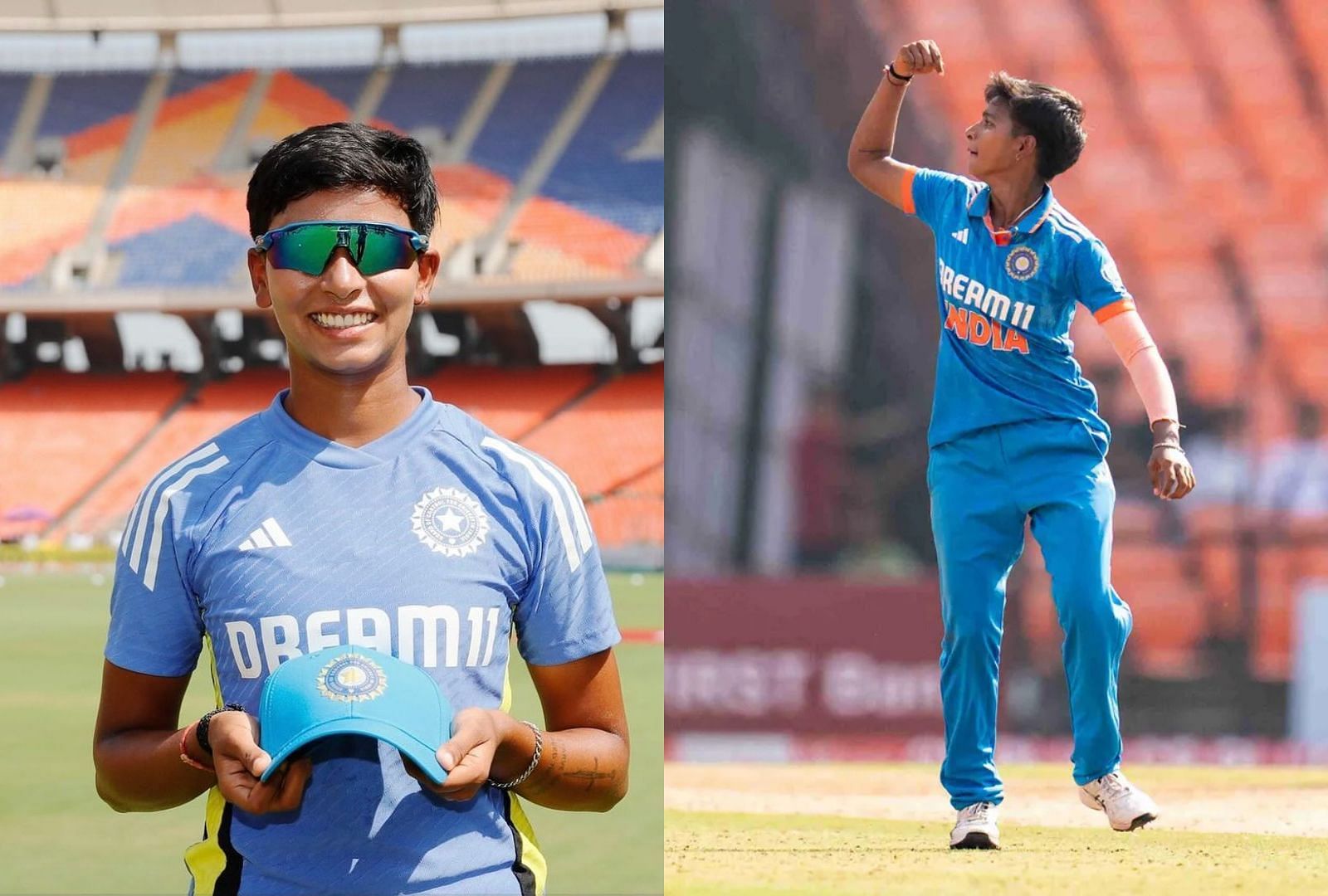 Priya Mishra made her debut against New Zealand last month. (PC: Instagram/BCCI)