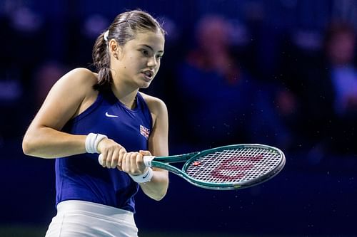 Emma Raducanu at the Billie Jean King Cup 2024. (Photo: Getty)