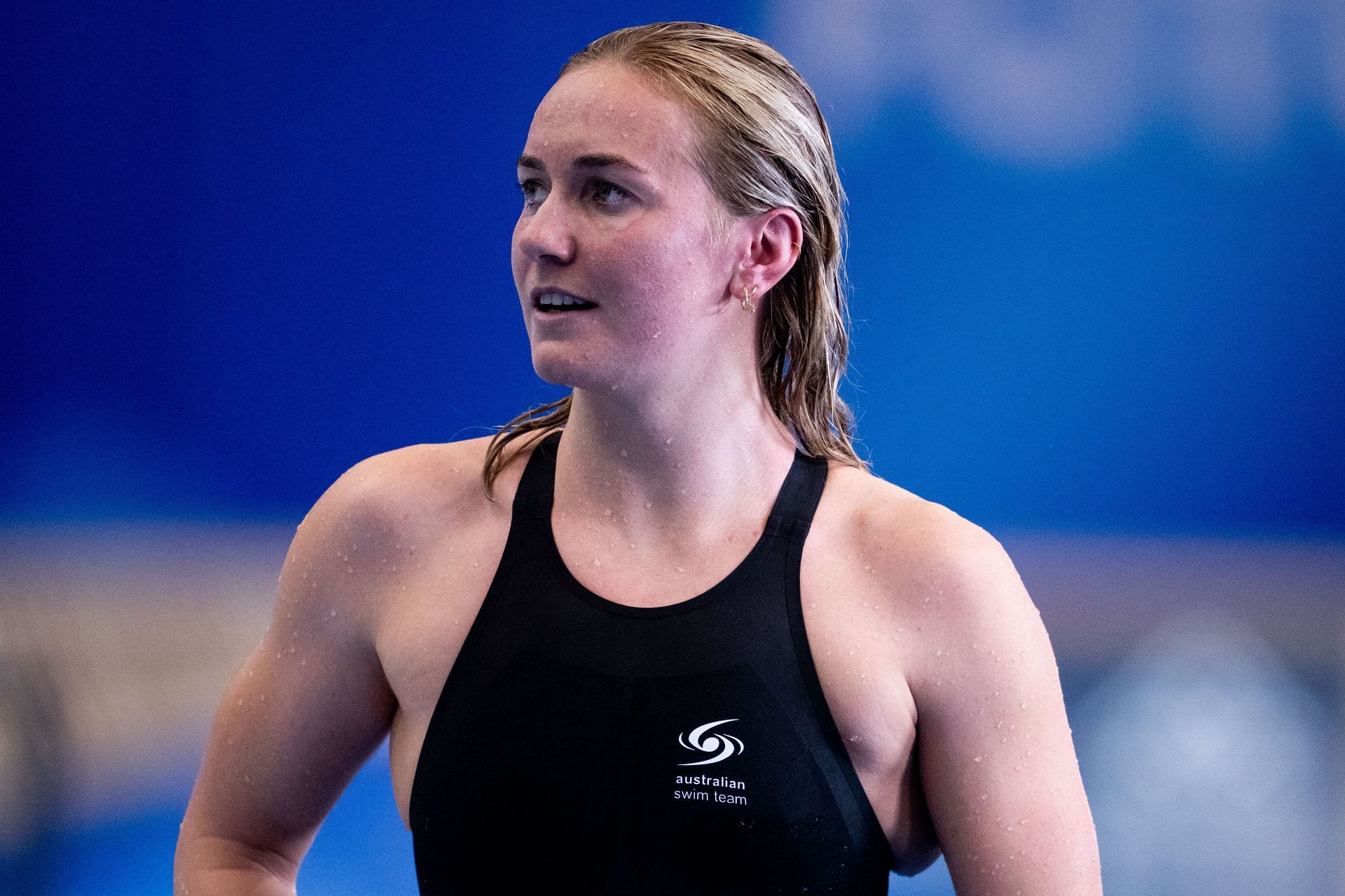 Titmus after her Women&#039;s 400m freestyle event at the 2023 World Aquatics Championships in Japan (Image via: Getty Images)