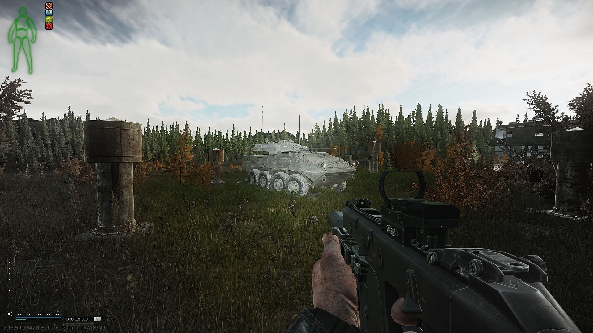 The first LAV III on top of Bunker Hermetic Door extract in Escape from Tarkov (Image via Battlestate Games)