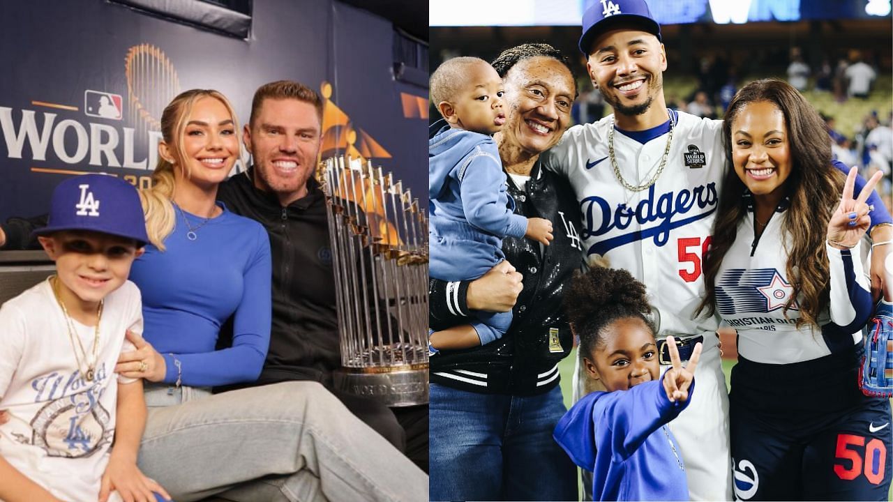 Image 1- Freddie Freeman, wife Chelsea and son, Image 2- Mookie Betts and his family (Image 1 from- Instagram.com/@chelseafreeman5, Image 2 from- Instagram.com/@mookiebetts)