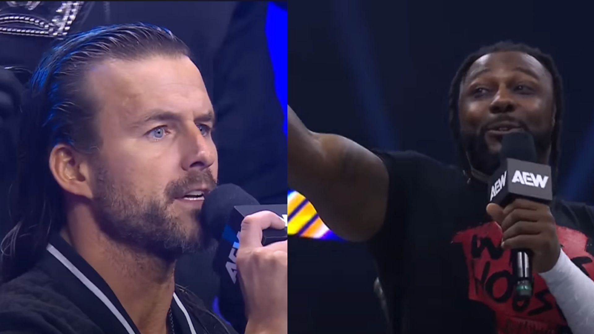 Adam Cole and Swerve Strickland had a tense confrontation on Dynamite in March [Source: AEW&#039;s YouTube channel]