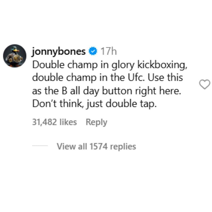 Jon Jones&#039; comment