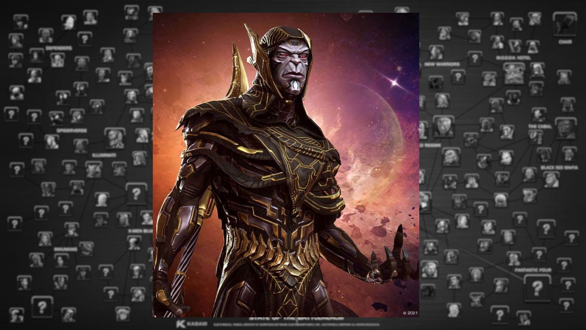 Corvus Glaive is a dominant cosmic champion among 4-star characters in the Marvel Contest of Champions (Image via Kabam Games, Inc.)