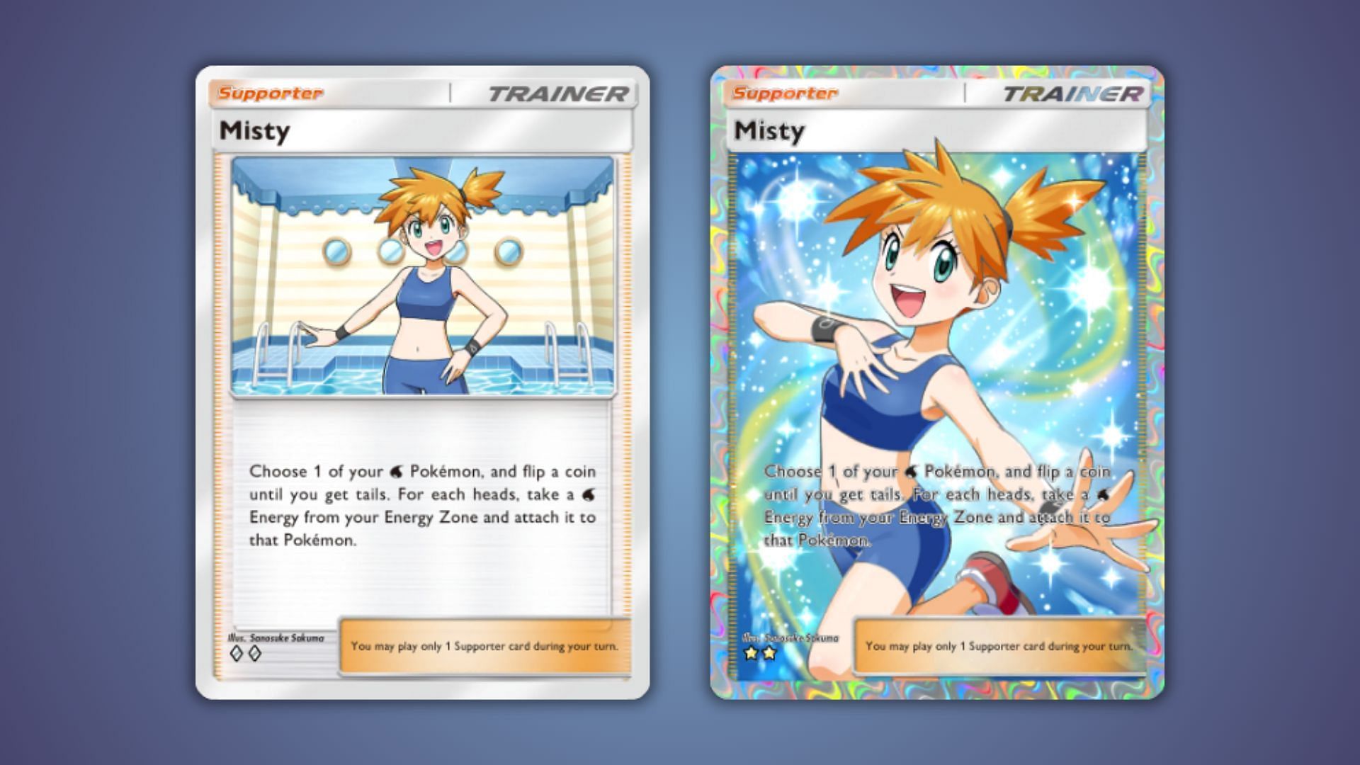 Misty Trainer cards in Pokemon TCG Pocket (Image via The Pokemon Company)