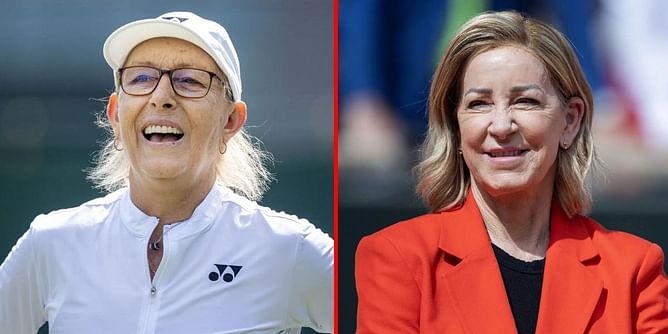 Martina Navratilova shows her support to Chris Evert as the latter throws light on her academy girls' 'Thanksgiving' activity