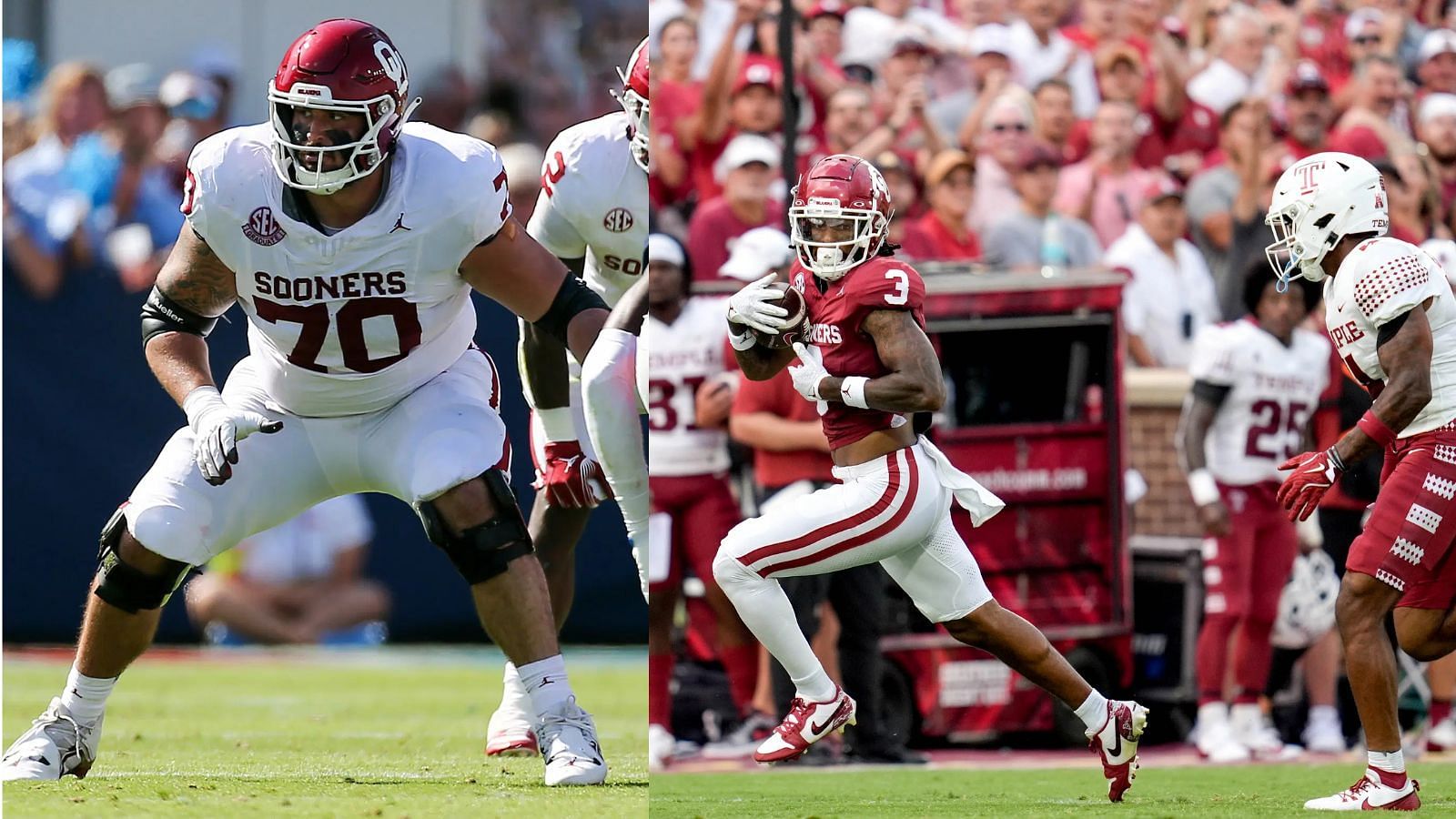 Oklahoma prepares for Alabama with one starter returning from injury (Michael Tarquin) as another (Jalil Farooq) goes down. (Photo Credits: IMAGN)